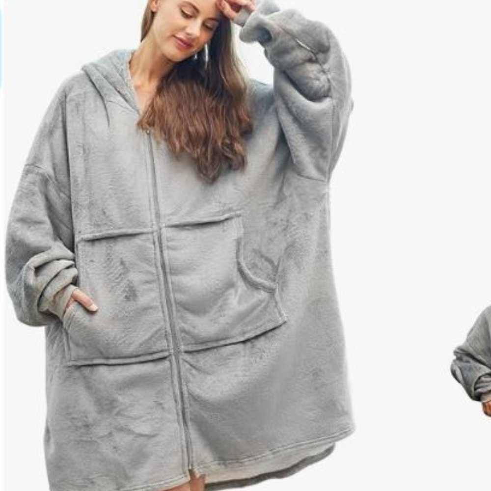 Oversized Wearable Blanket Hoodie.Snuggie Sweatshirt Blankets - Picture 1 of 5